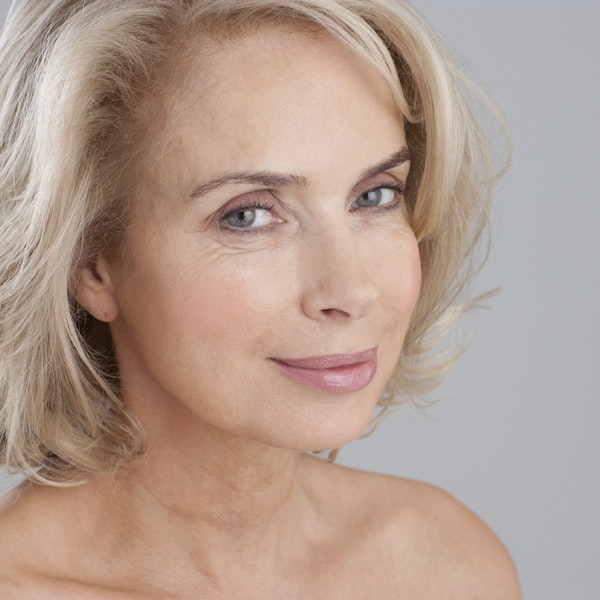 Close-up of an older woman's face