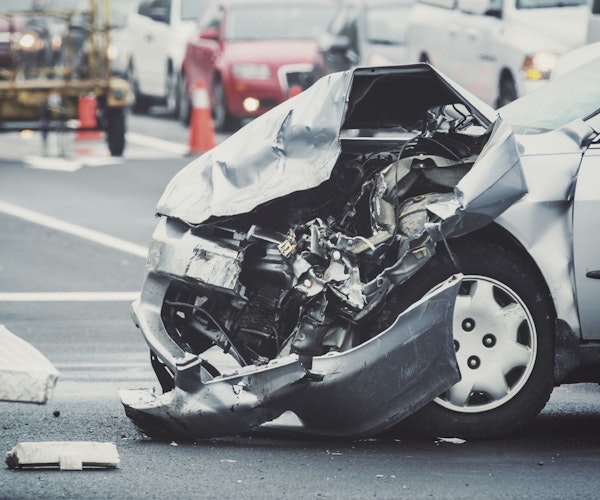 Scene of car accident