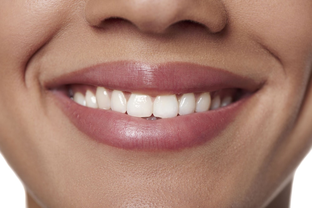 Close up of woman's beautiful smile