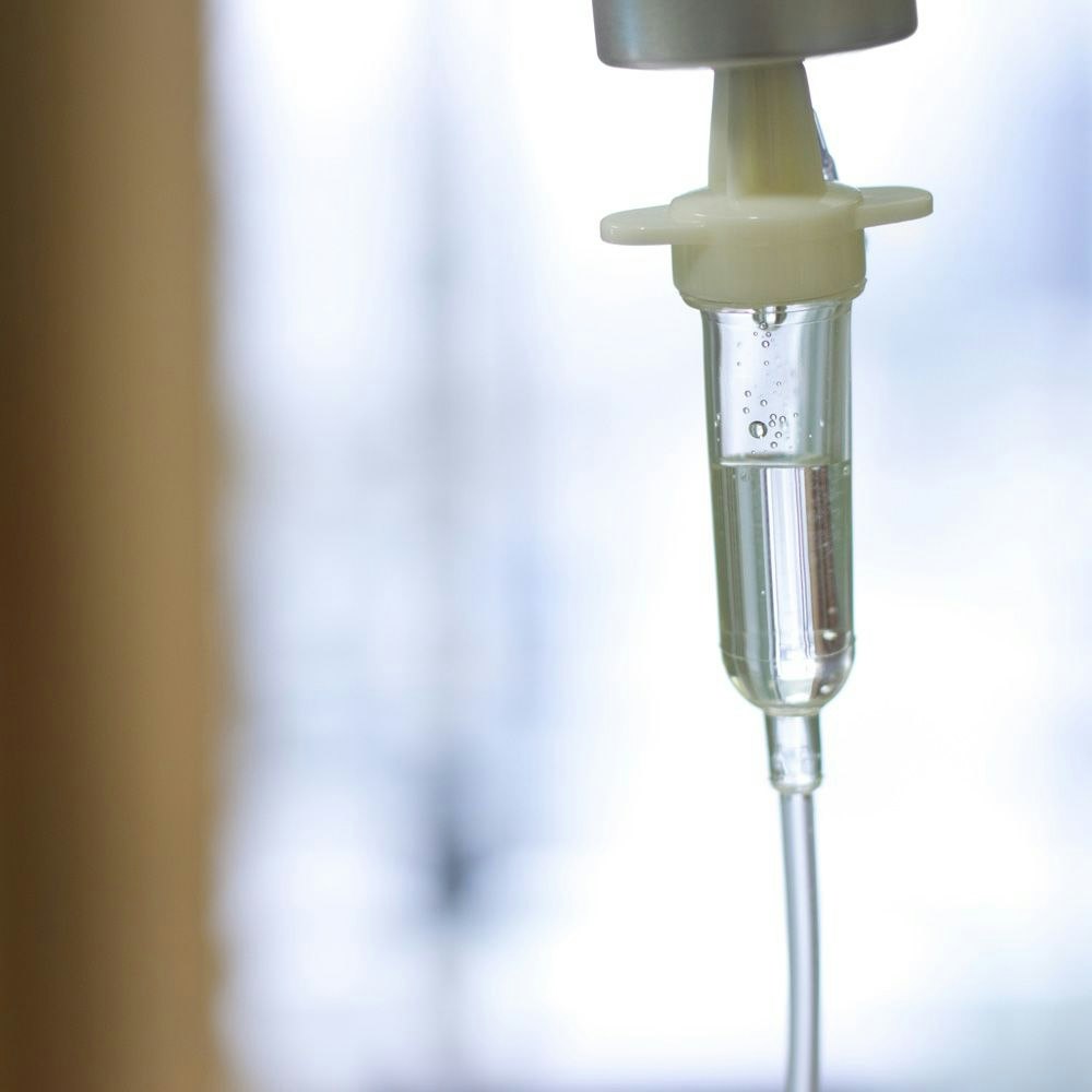 Close up of intravenous drip
