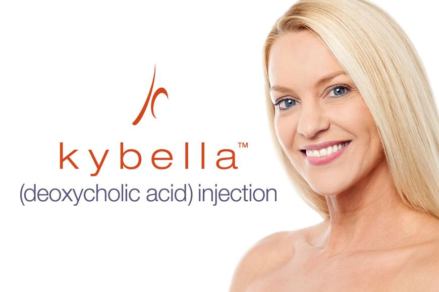 Kybella logo and patient