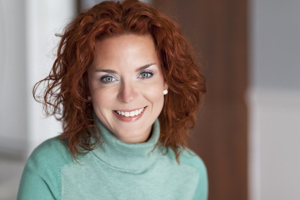 woman with smooth skin and youthful facial features