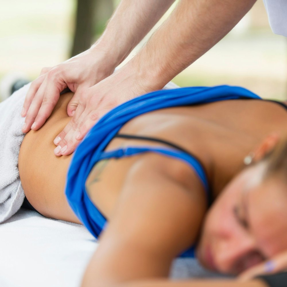 Woman receiving Massage Therapy