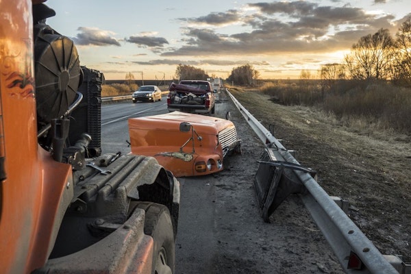 Car accident on the state road