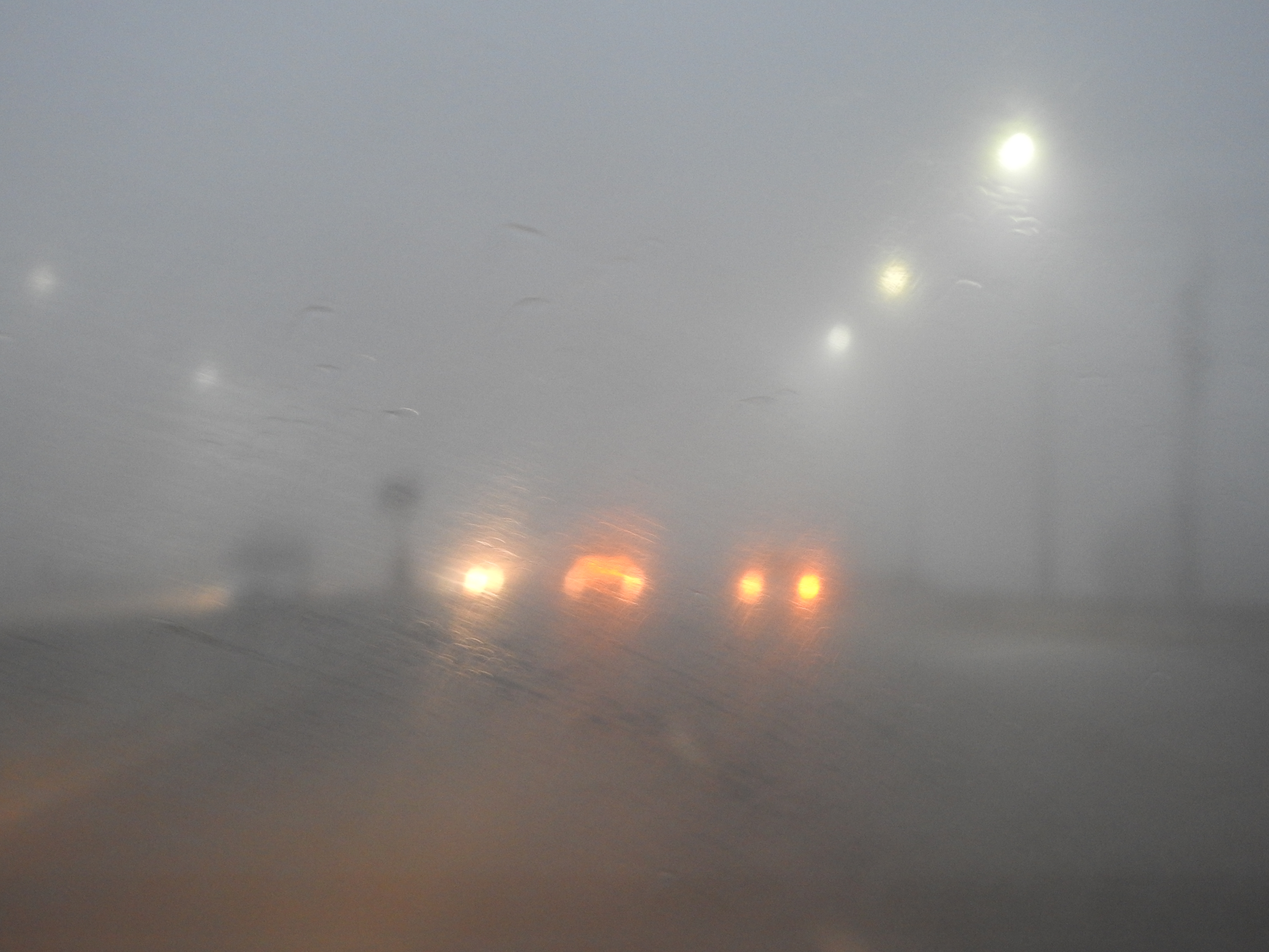 blurred and hazy vision while driving past sunset