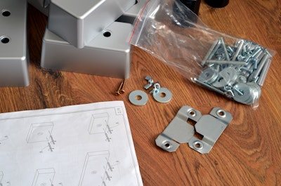 Instruction manual with screws