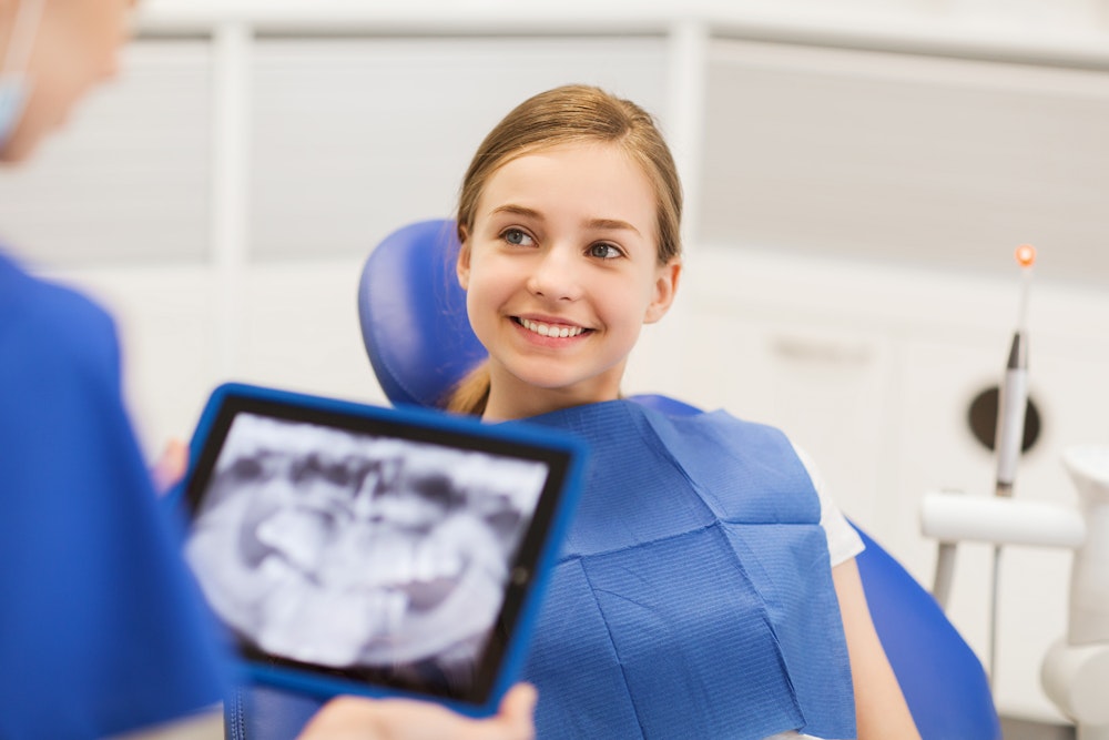 Dental patient and digital x-ray