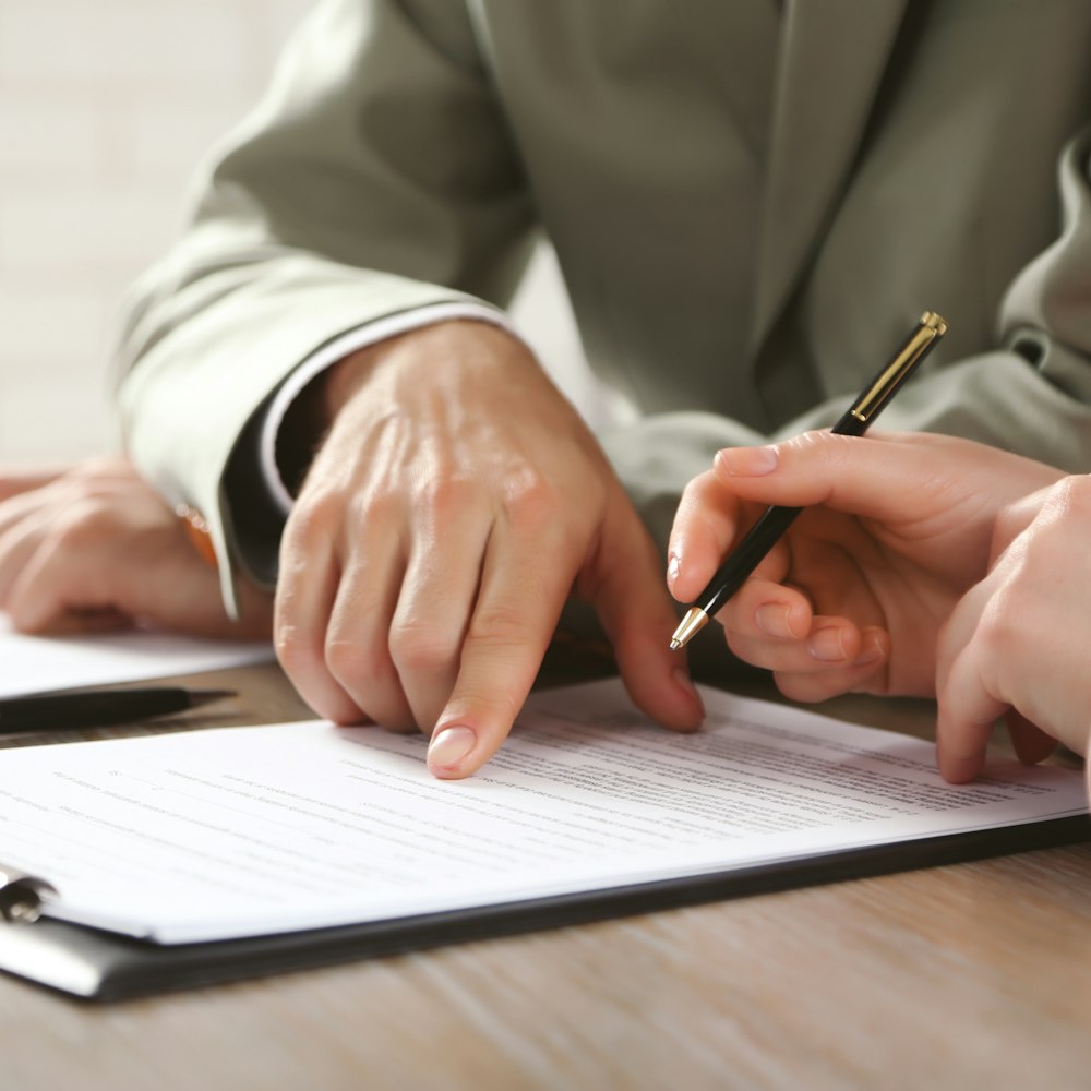 People going over medical expenses