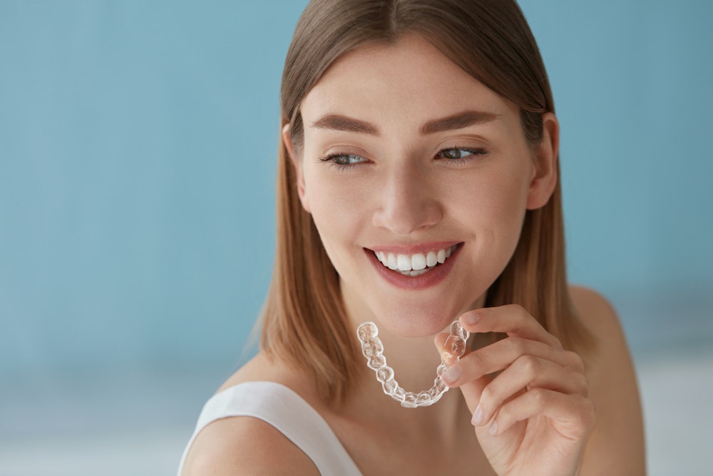 Woman with Invisalign