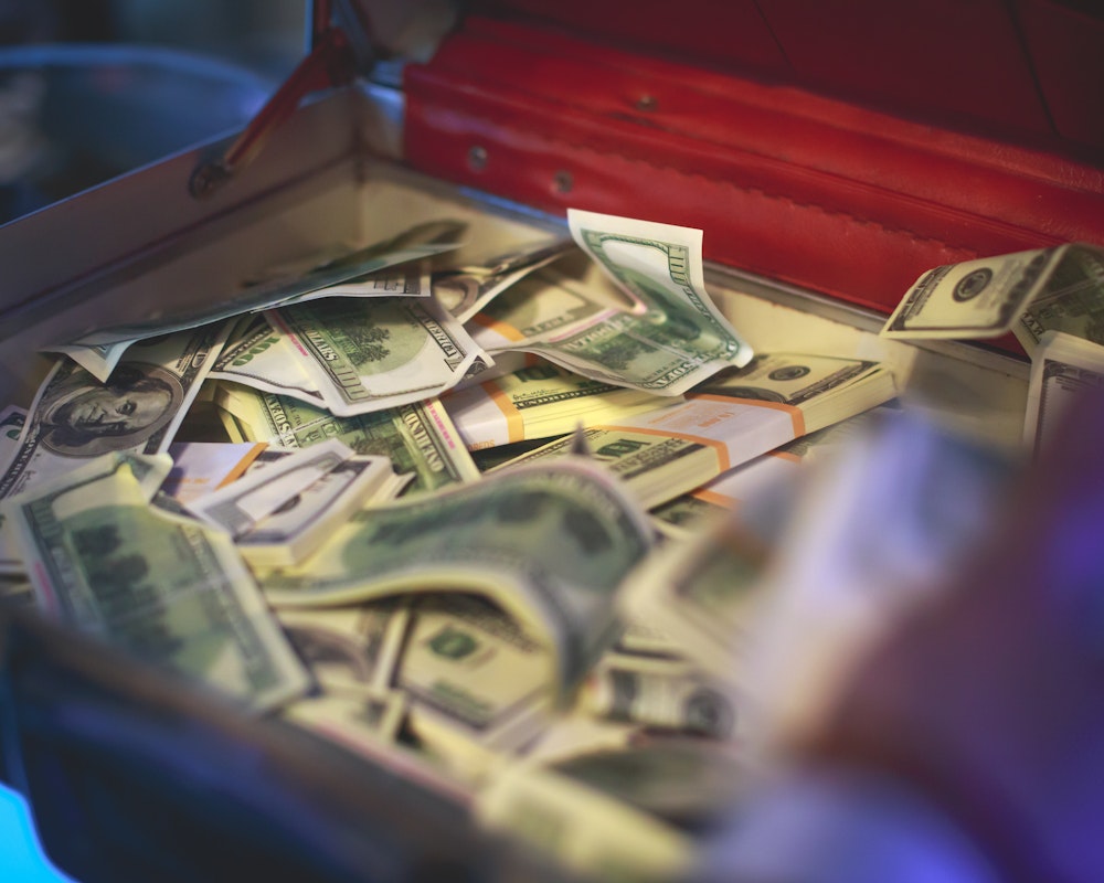 money in briefcase