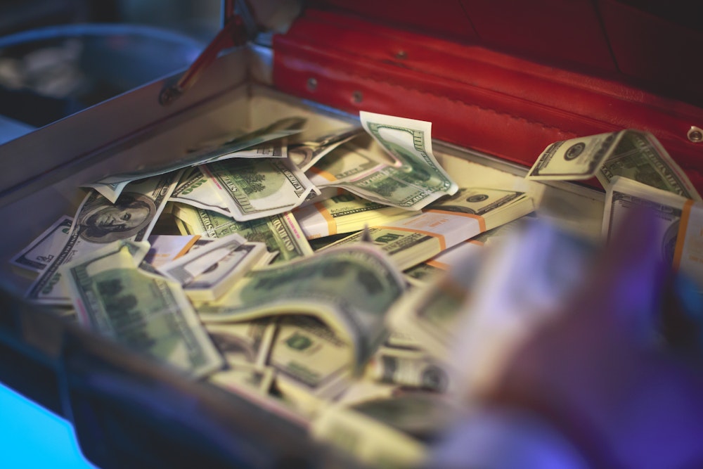 money in briefcase