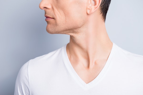 Man after a neck lift