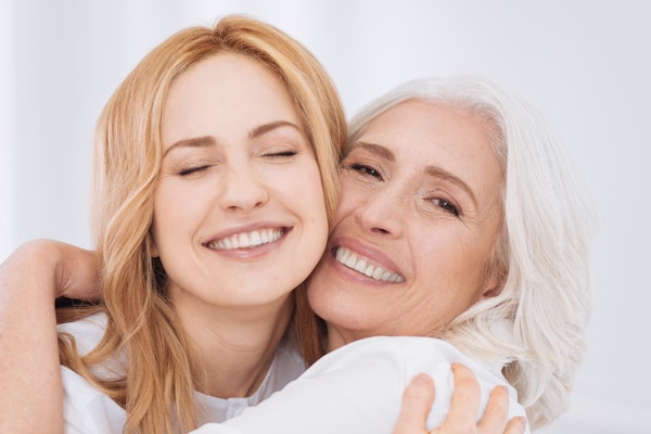 Couple smiling