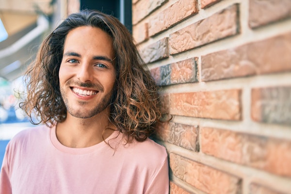 Smiling man after a smile makeover