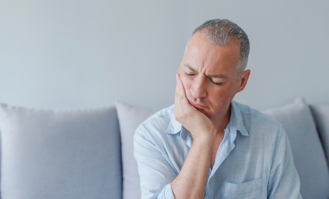 Man with TMJ pain
