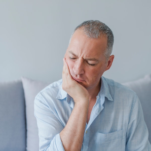 Man with jaw pain