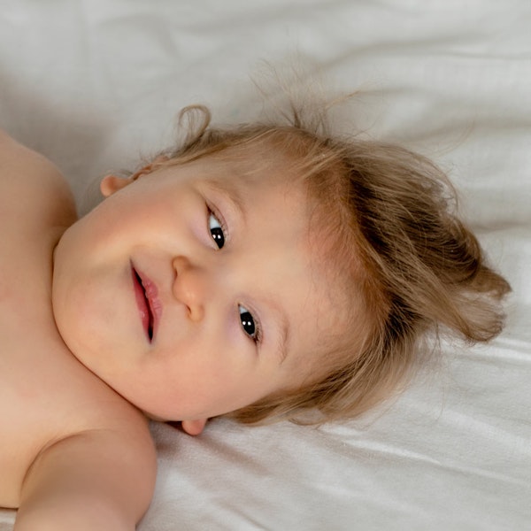 baby with cerebral palsy lying down