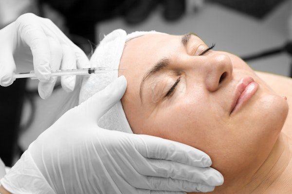 BOTOX injection into forehead