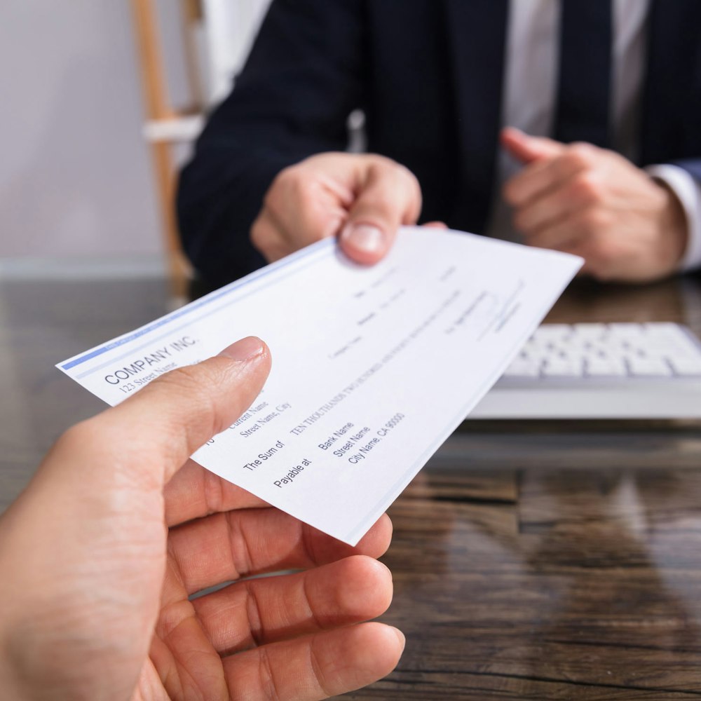 Man receiving compensation