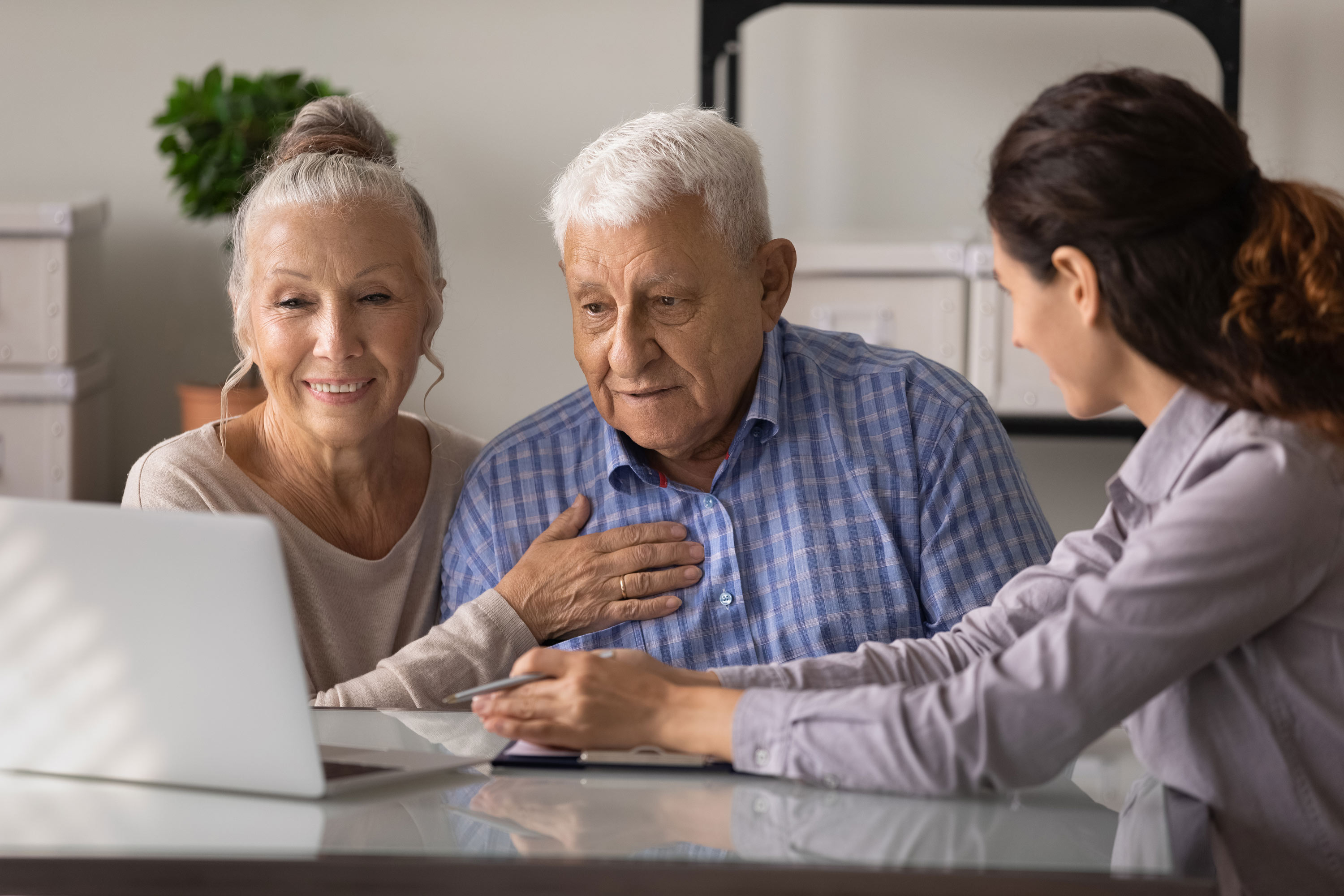 Couple looking at a trust