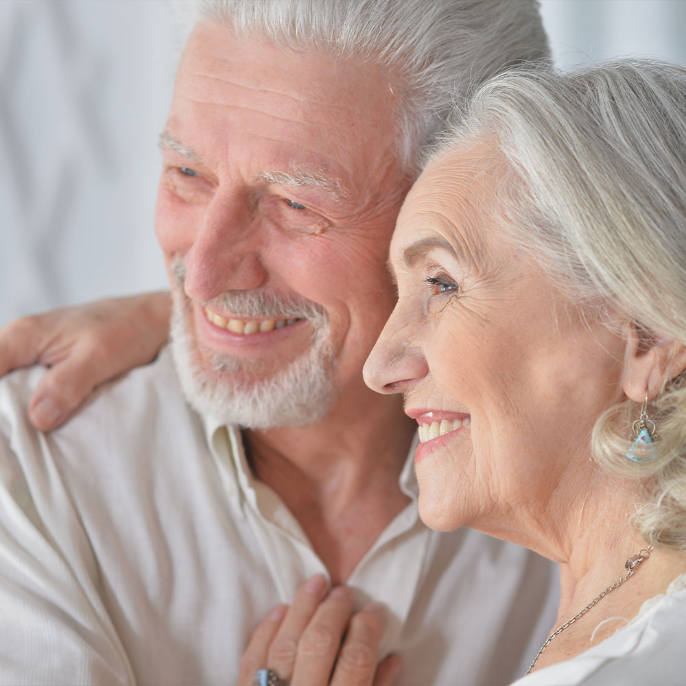 Couple after dental implants