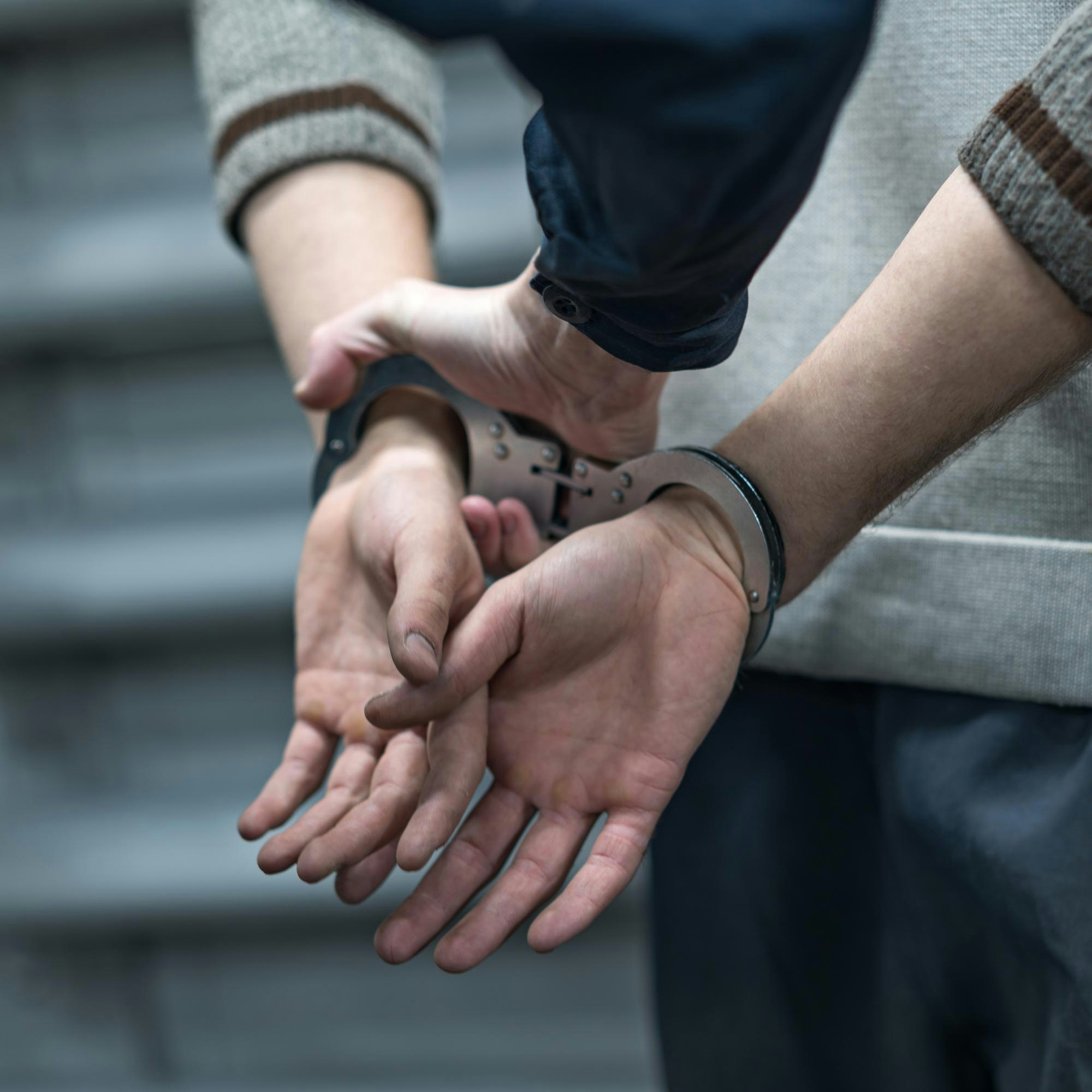 Person being arrested