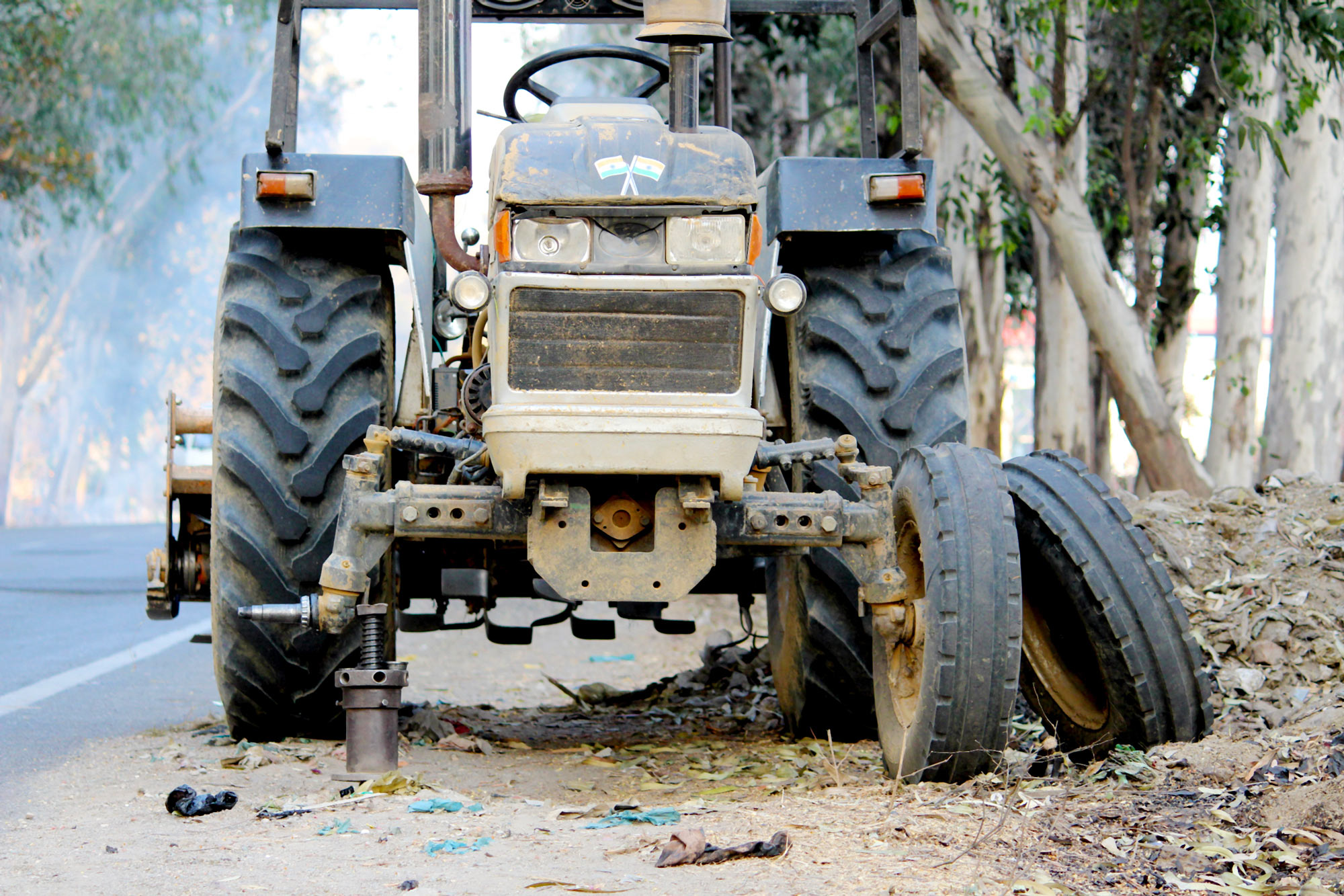 Defected tractor