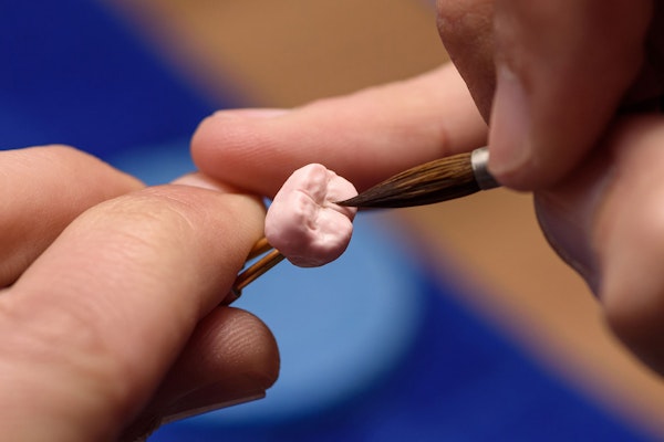 dental crown being made