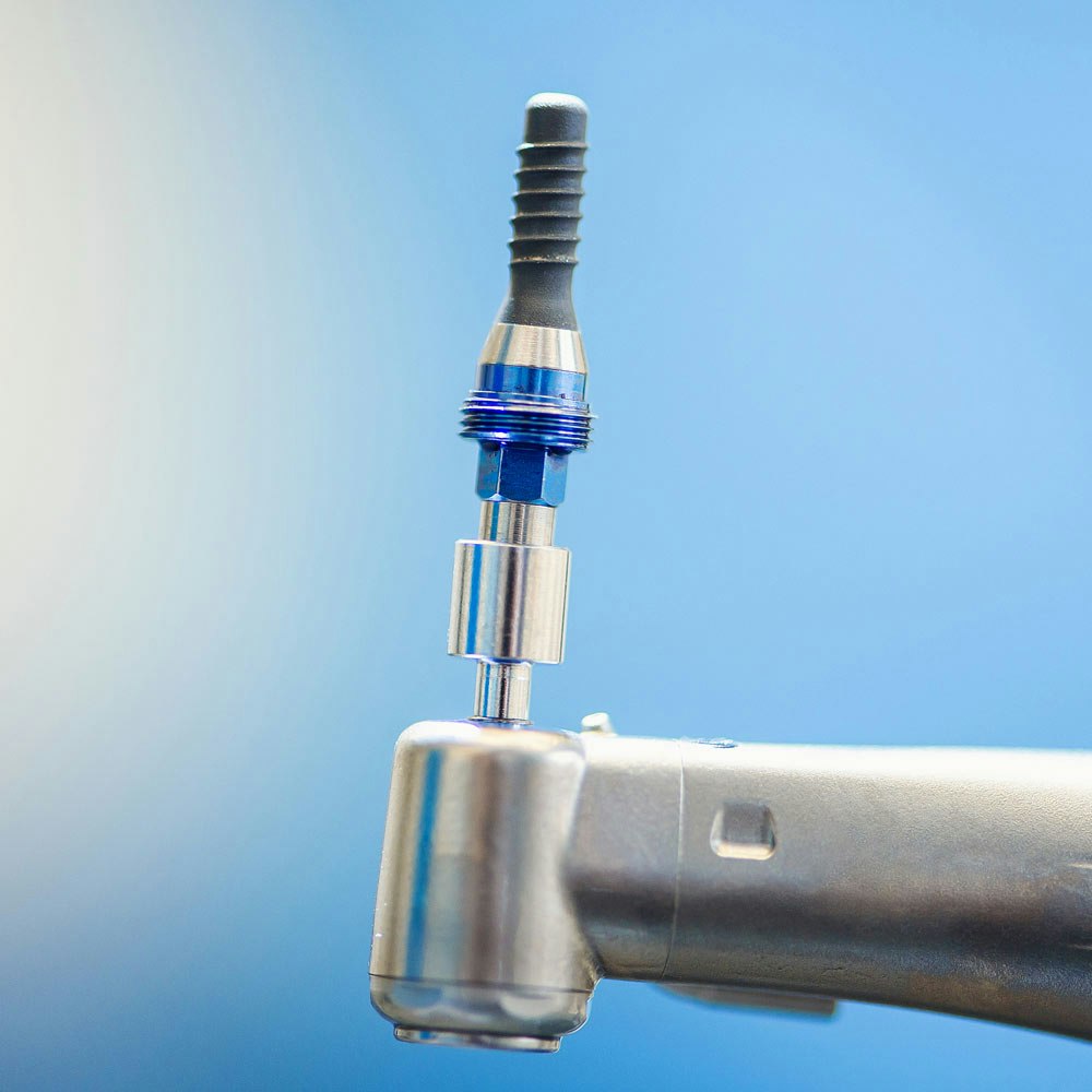 Implant on dental tool