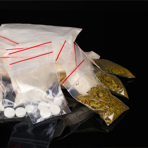 Drugs in plastic bags