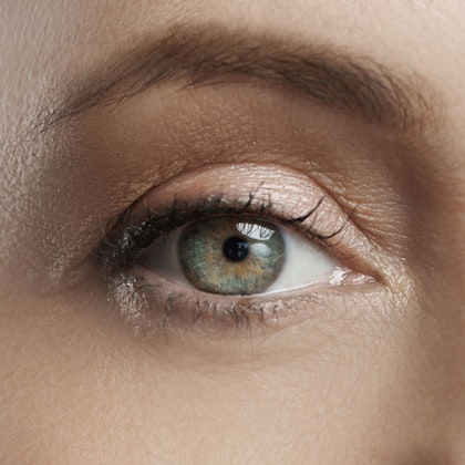 Woman's eye after a brow lift