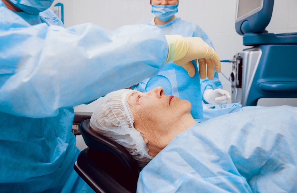 Woman about to undergo surgery