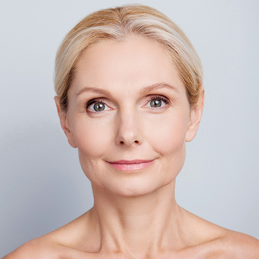 Mature woman with facelift