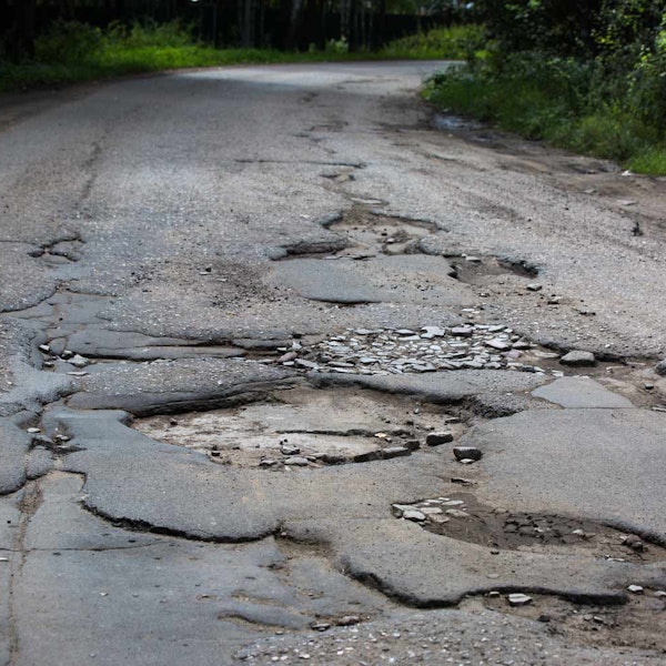 Damaged road