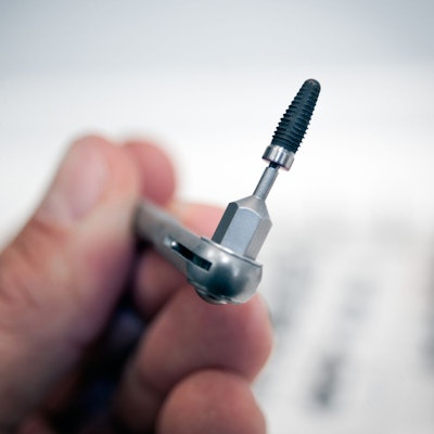 Closeup of dental implant