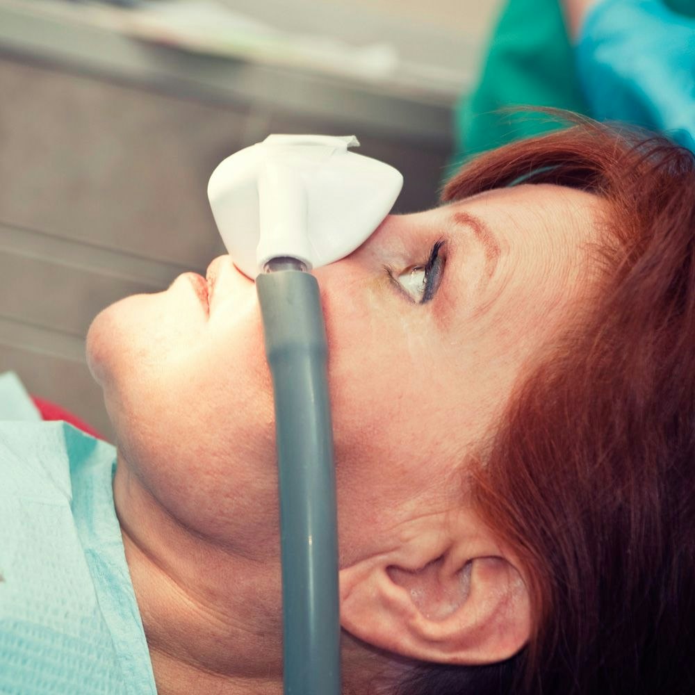 Patient undergoing dental sedation