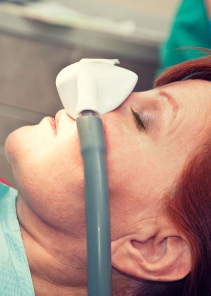 woman receiving sedation