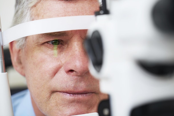 Man undergoing eye exam