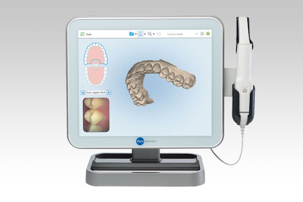 A computer screen showing the quality of images produced by the iTero® intraoral scanner