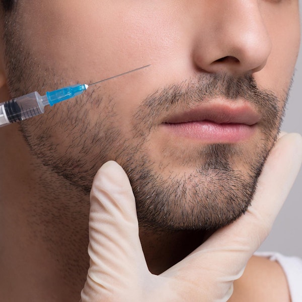 Man receiving BOTOX injection