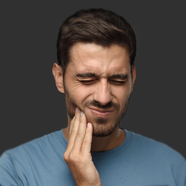 Man with jaw pain