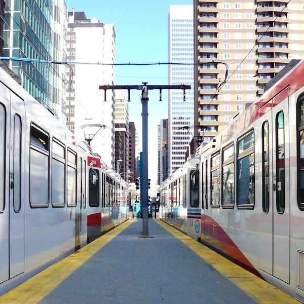Public transit station platform