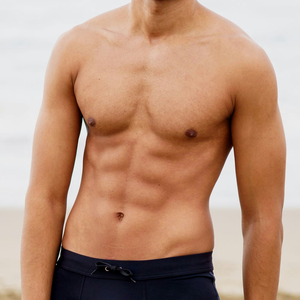Shirtless man