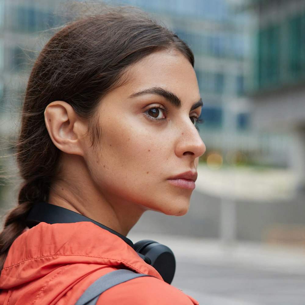 Woman walking in the city
