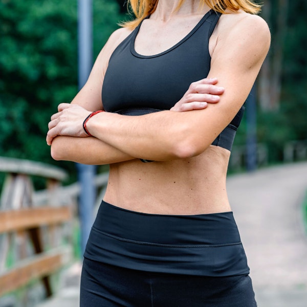 Woman in athletic clothing