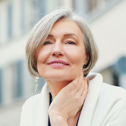 Beautiful woman after a facelift