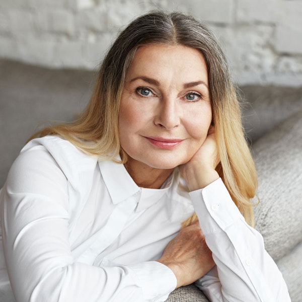 Mature woman with wrinkle reduction