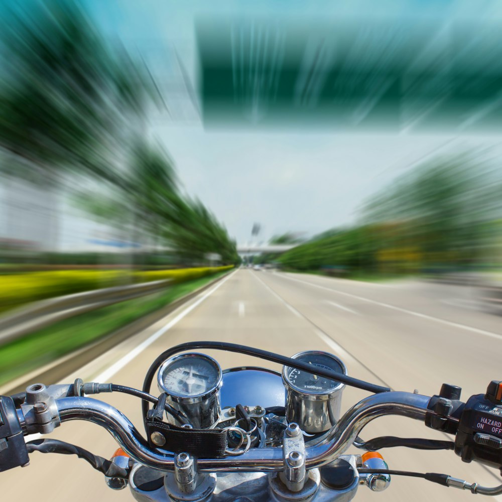 Speeding motorbike