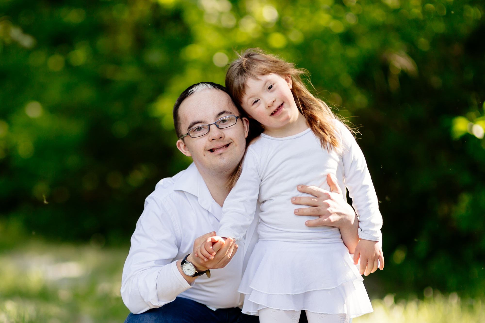 Father and child with special needs
