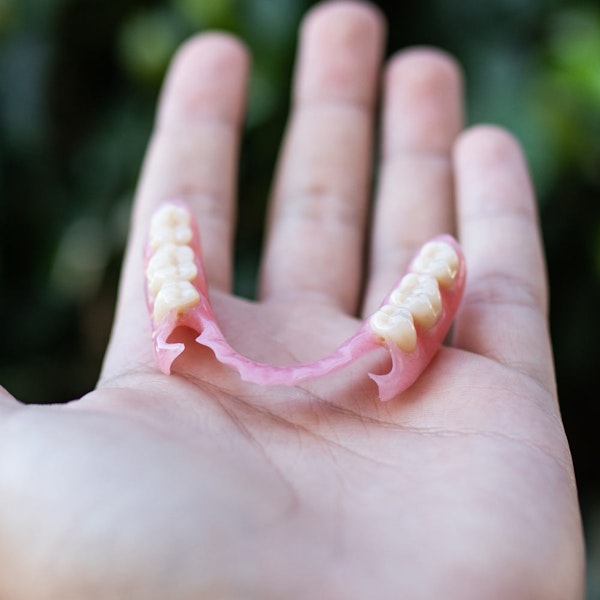 Partial Denture in hand